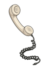 illustration af: en telefon & kontakt