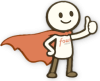 Illustratuion af Fourmedias Mascot, som giver thumbs up